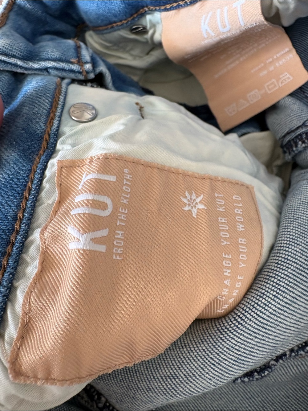 KUT From The Kloth Connie Light Wash High Rise Slim Straight Jeans Size 0 - Picture 7 of 8
